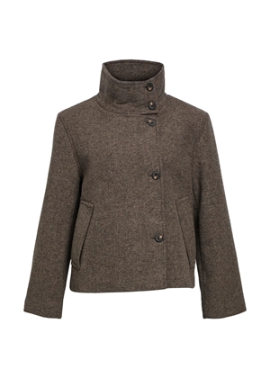 Riki short jakke Morel Melange Object 